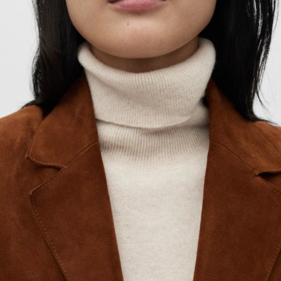 Mango Brown Leather Jacket - Picture 5 of 15